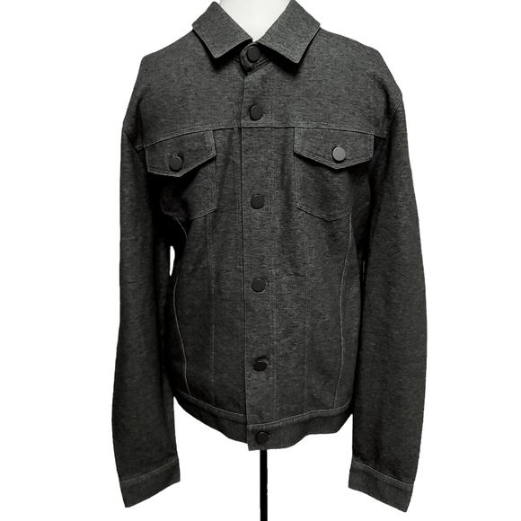 RAFFI men's button up cotton blend knit casual shacket gray jacket Sz Small NEW - Picture 1 of 8